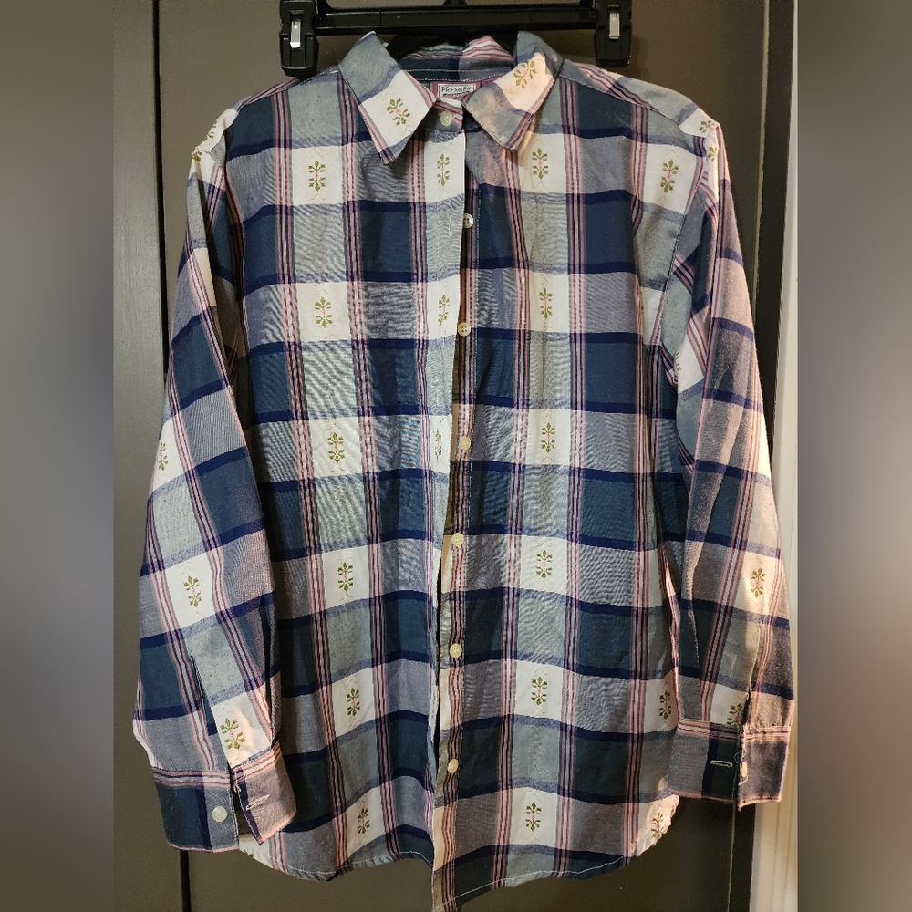 Premier International For Ladies Plaid Top
